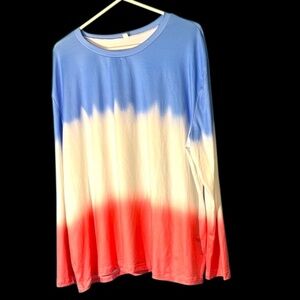 NWOT-Vibrant Long Sleeve Tie-Dye Top